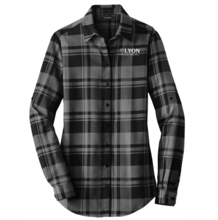 Ladies Port Authority Plaid Flannel Shirt