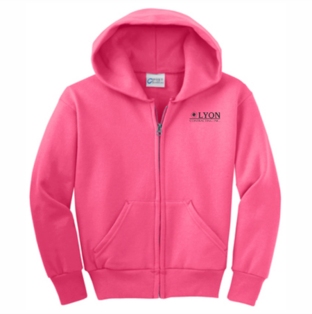 Youth Port & Company Core Fleece Full-Zip Hooded Sweatshirt