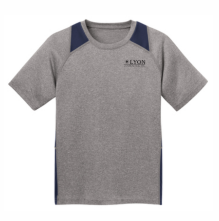 Youth Sport-Tek Heather Colorblock Contender Tee